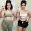 Transformación corporal antes y después de usar Hot Shapers, reducción de medidas y tonificación
